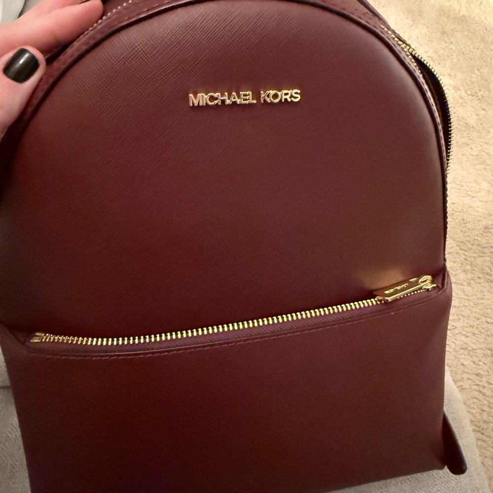 Michael Kors Burgundy Backpack